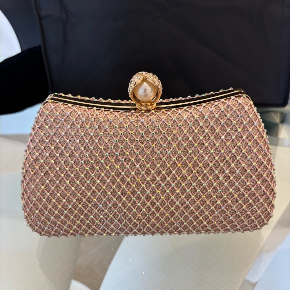 Elegant Gold and Pink Clutch